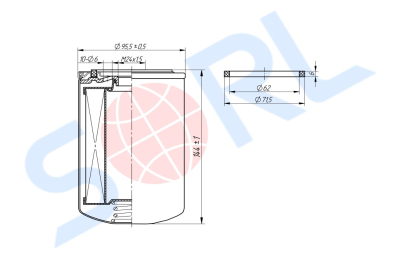 Фильтр топливный M24x1.5 SCANIA (P550515)