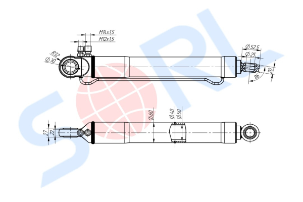 Гидроцилиндр подъема кабины SCANIA 4/P/R/T (1720927)