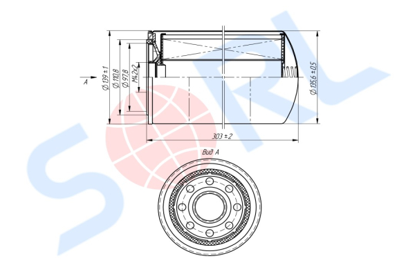 Фильтр масляный M42x2 DAF, LIEBHERR (H300W02)