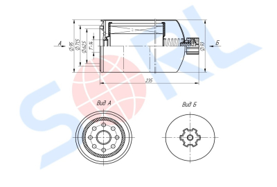 Фильтр топливный 1-14 UNF SISU, GENERAL MOTORS, CATERPILLAR, CUMMINS, NEW HOLLAND (H181WK)