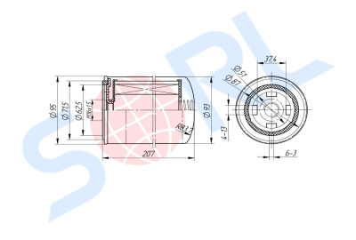 Фильтр топливный M16x1.5 CLAAS, DAF, BAUDOUIN, GENERAL MOTORS, MAN (H18WK04)