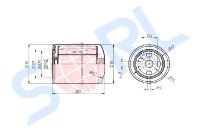 Фильтр топливный M16x1.5 DAF, RENAULT (H18WDK05)