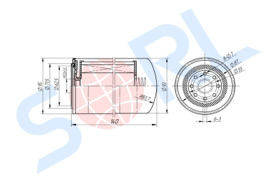 Фильтр топливный M22x1.5 DAF, RENAULT (H18WDK03)