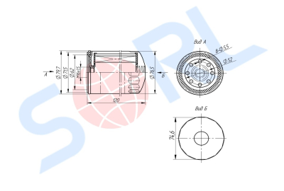 Фильтр топливный M16x1.5 CASE IH, BOMAG, CATERPILLAR, CLAAS, IVECO, RENAULT, VOLVO (H60WK01)