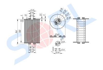 Фильтр топливный RENAULT,MB,CLAAS,IHC,LIEBHERR,KOMATSU,VOLVO,MAN (81125012479)