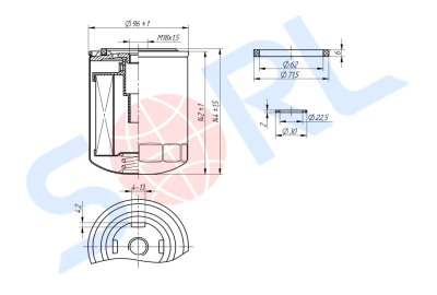 Фильтр топливный M18x1,5 для LIEBHERR (WDK9401)