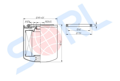 Фильтр топливный THERMO KING M22x1,5 (P550834)