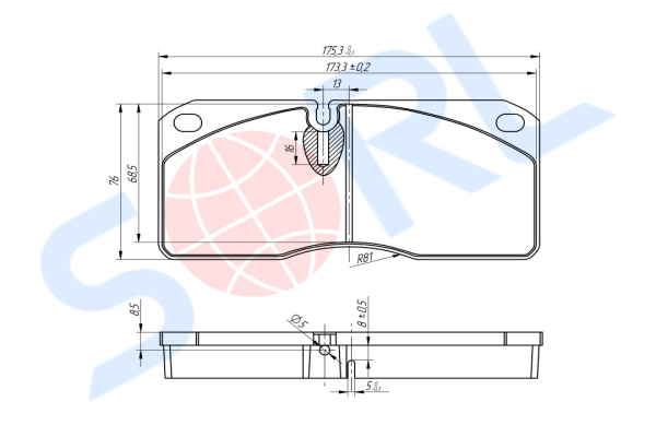 Колодки тормозные дисковые IVECO, RENAULT (001907725)