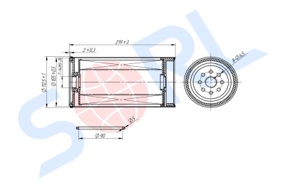 Фильтр топливный 1-14UNS MERCEDES-BENZ (461865)