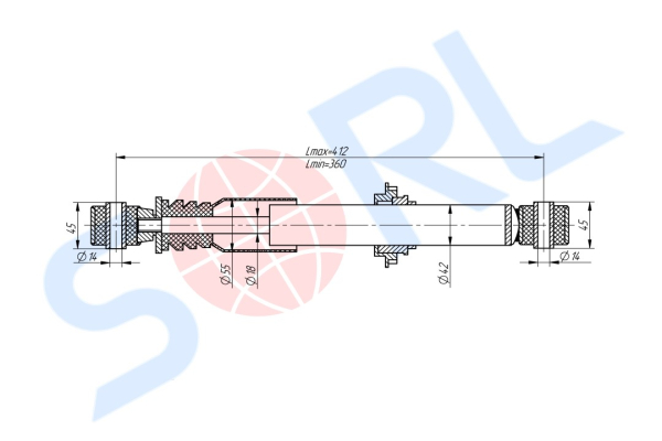 Амортизатор кабины 360/412, O/O, 14x45/14x45 VOLVO (CB0004)