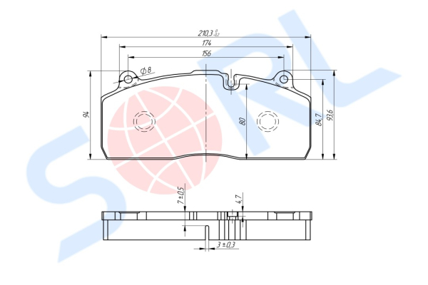 Колодки тормозные дисковые HALDEX SBS2220, SAF B 9-22S (29175)