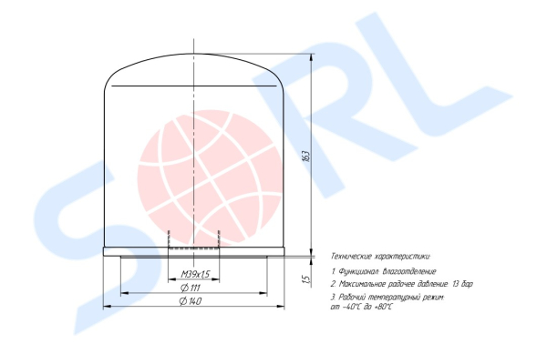 Картридж-фильтр Осушителя M39x1,5 (13 bar) (4324102227)