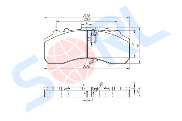 Колодки тормозные дисковые КАМАЗ 5490, BPW, MERCEDES-BENZ, SAF (K046771K50)