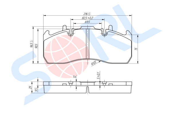 Колодки тормозные дисковые RENAULT, VOLVO (422842293)